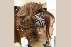 スター(星)型の編み込みコーンロウ